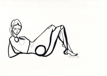 Original Nude Drawing by Holly Sharpe