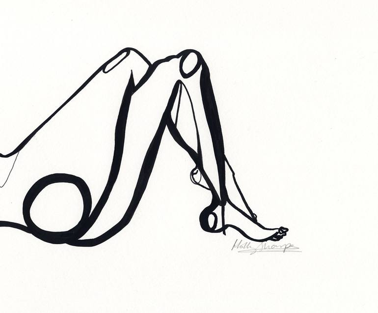 Original Nude Drawing by Holly Sharpe