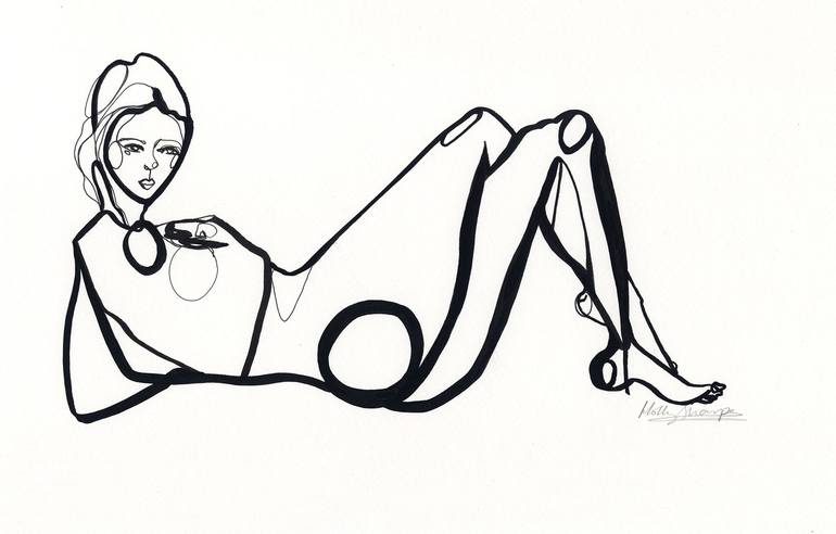 Original Nude Drawing by Holly Sharpe