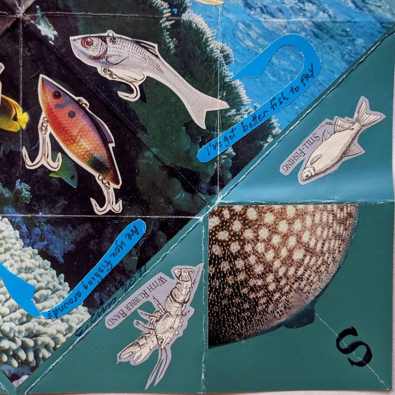 Original Conceptual Fish Collage by Elizabeth Criss