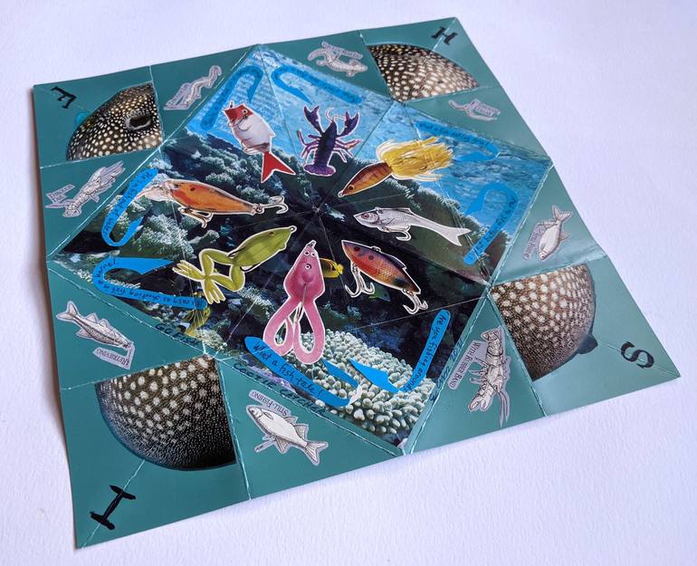 Original Conceptual Fish Collage by Elizabeth Criss