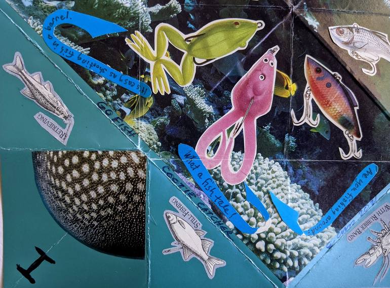 Original Fish Collage by Elizabeth Criss
