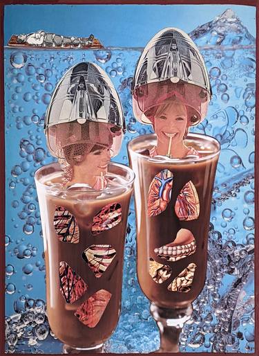 Original Dada Food & Drink Collage by Elizabeth Criss