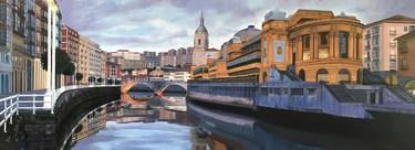 Original Realism Cities Paintings by Jose Luis Cerra Wollstein