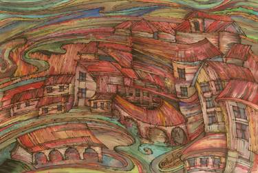 Print of Cities Paintings by Оleg Chuyko