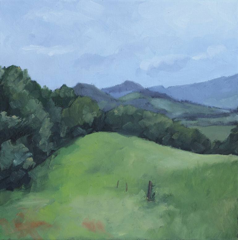 Original Landscape Painting by Thomas Lengler | Impressionism Art on Canvas | Twilight Serenity in the Black Forest