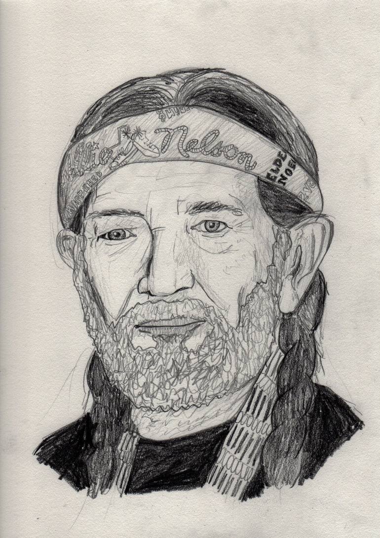 Willie Nelson Drawing by Sara Tucker | Saatchi Art