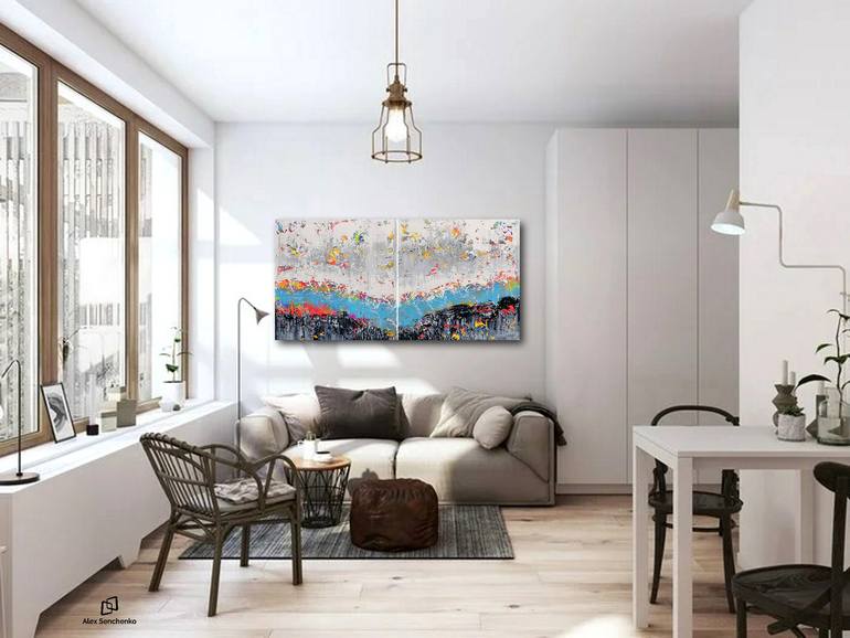 Original Abstract Expressionism Abstract Painting by Alex Senchenko