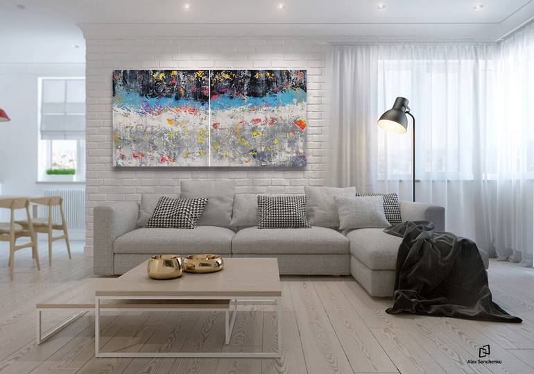 Original Abstract Expressionism Abstract Painting by Alex Senchenko