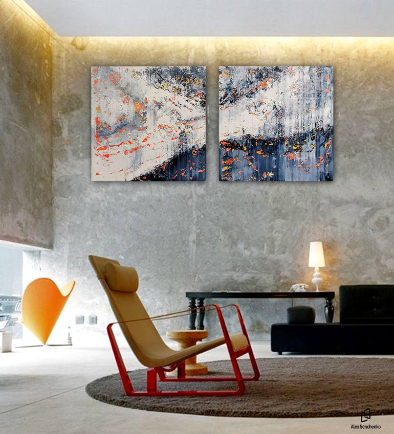 Original Abstract Expressionism Abstract Painting by Alex Senchenko