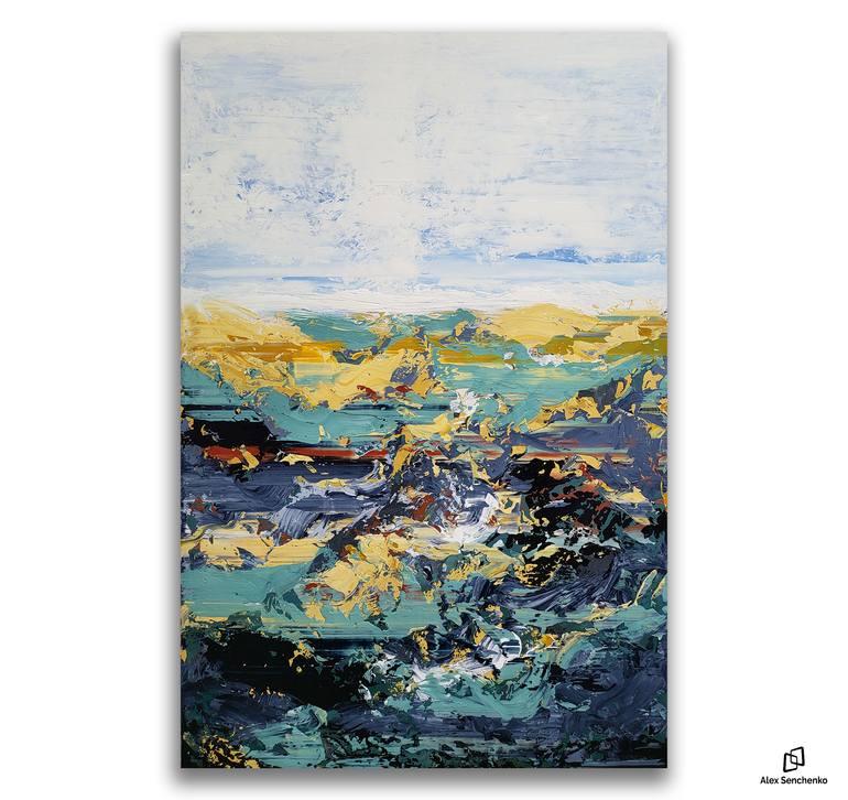 Original Abstract Expressionism Abstract Painting by Alex Senchenko