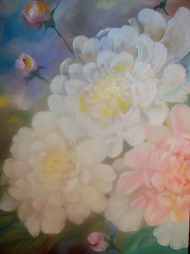 Print of Impressionism Floral Paintings by Marina Mos