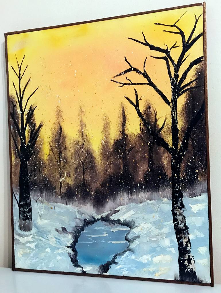 Original Impressionism Landscape Painting by Philip Lamptey
