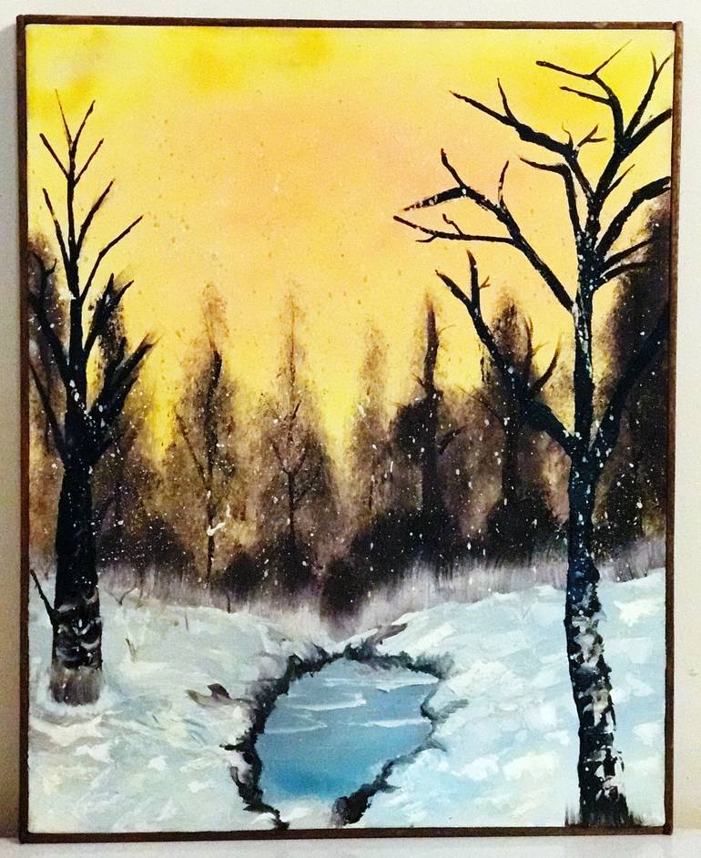 Original Impressionism Landscape Painting by Philip Lamptey