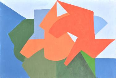 Original Cubism Abstract Paintings by Ahtlejandro Aguilar