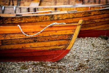 Rowing Boat On A Shingle Shore thumb