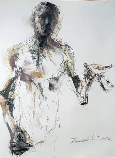 Original Figurative Men Drawings by Goran Knezevic