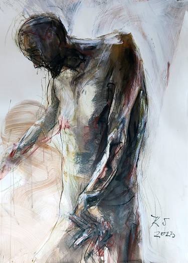 Original Figurative Men Drawings by Goran Knezevic