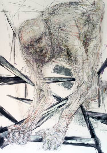 Print of Expressionism Men Drawings by Goran Knezevic