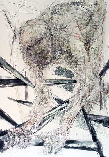 Original Expressionism Men Drawings by Goran Knezevic