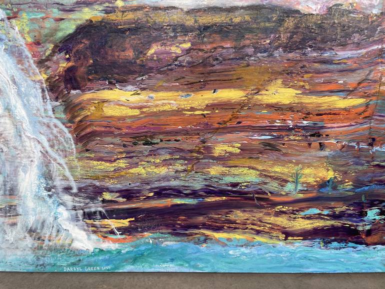 Original Abstract Expressionism Landscape Painting by Darryl Green