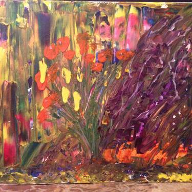 Original Abstract Garden Paintings by Darryl Green