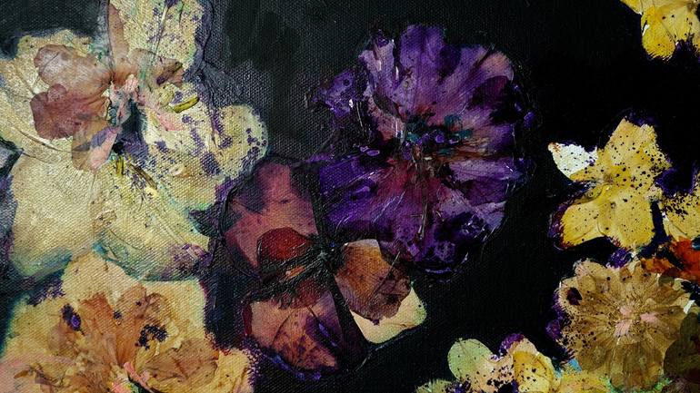 Original Abstract Botanic Mixed Media by Karolina Franceschini