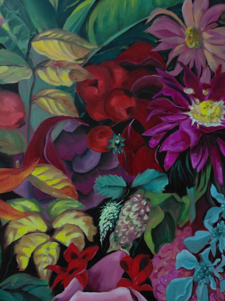 Original Abstract Botanic Painting by Karolina Franceschini