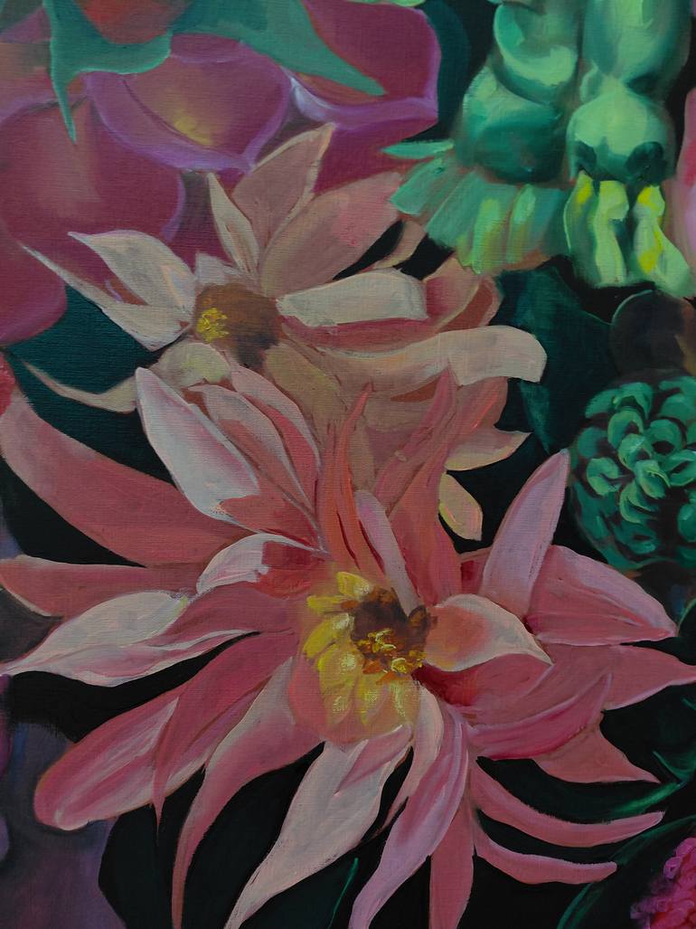 Original Abstract Botanic Painting by Karolina Franceschini