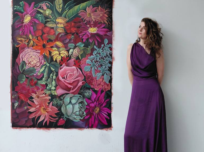 Original Abstract Botanic Painting by Karolina Franceschini