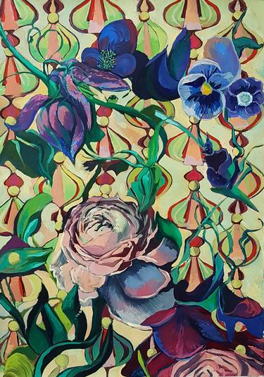 Print of Art Deco Botanic Paintings by Karolina Franceschini