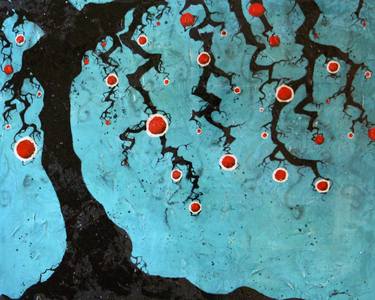Print of Abstract Expressionism Tree Paintings by Joanna Jensen