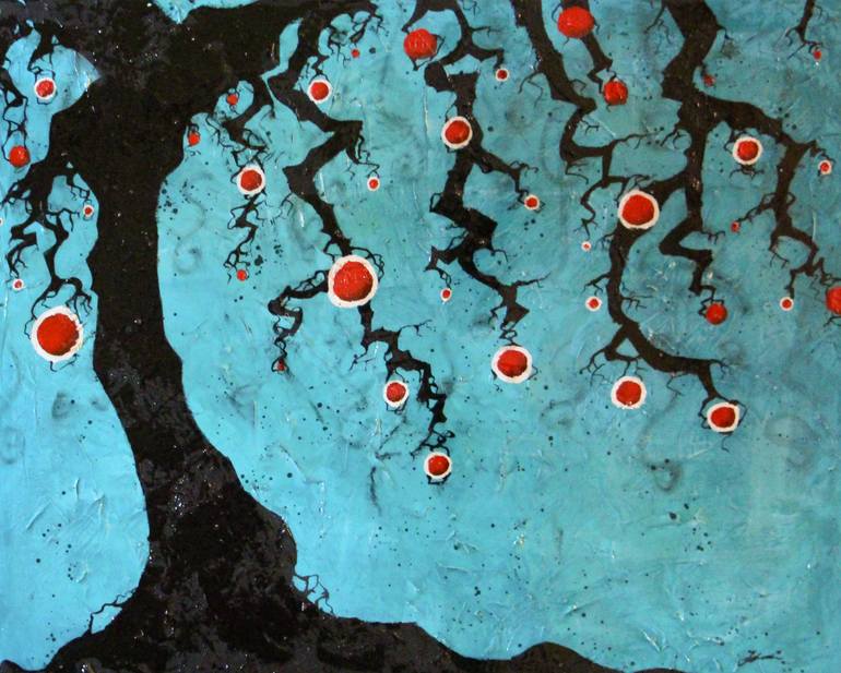 Original Abstract Expressionism Landscape Painting by Joanna Jensen