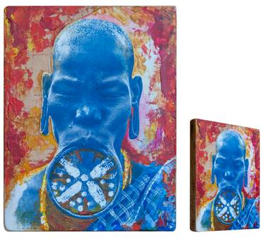 Original Abstract Expressionism Women Paintings by Mindia Midelashvili