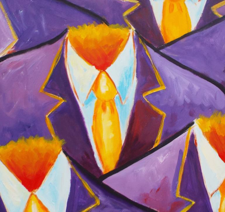 Original Abstract Expressionism Men Painting by Calvert Brown