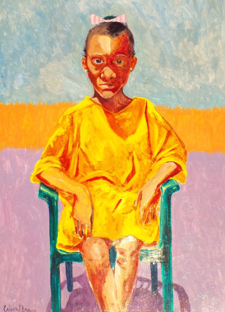 Original Expressionism People Painting by Calvert Brown