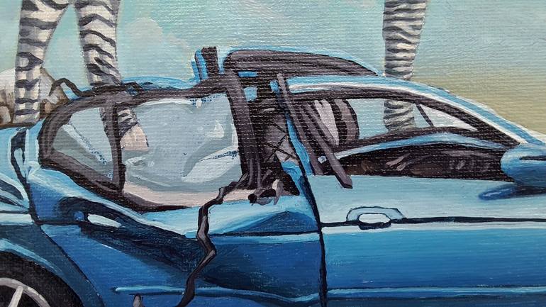 Original Surrealism Car Painting by Anton Ovchinnikov