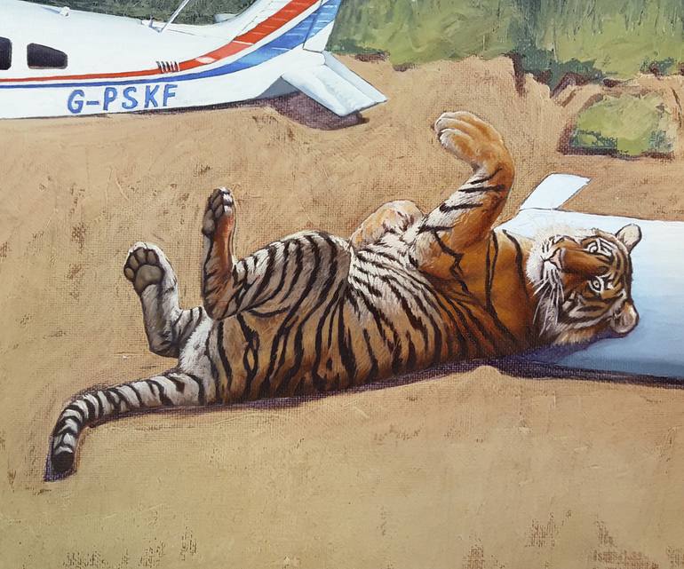 Original Airplane Painting by Anton Ovchinnikov
