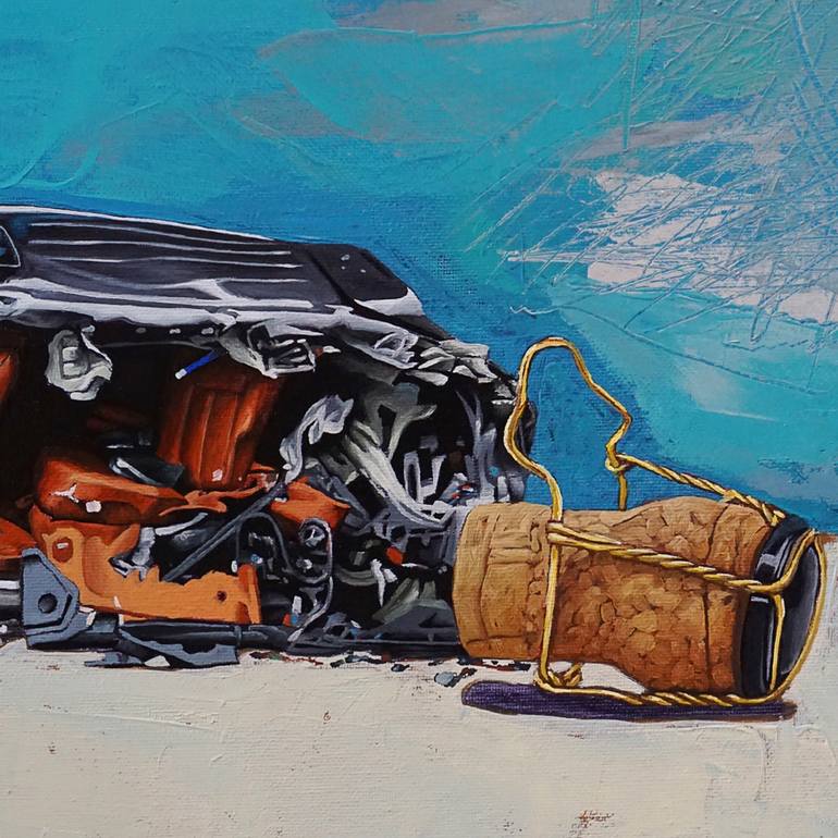 Original Car Painting by Anton Ovchinnikov