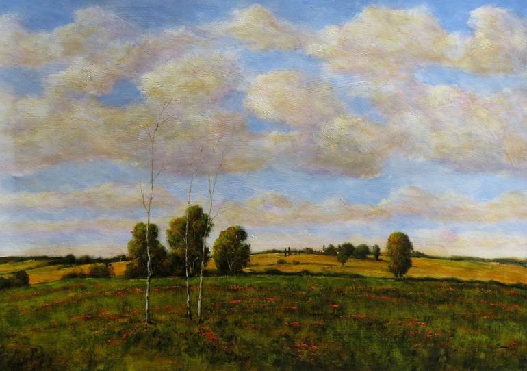 3 Lonely Trees Painting by Charles Berry | Saatchi Art