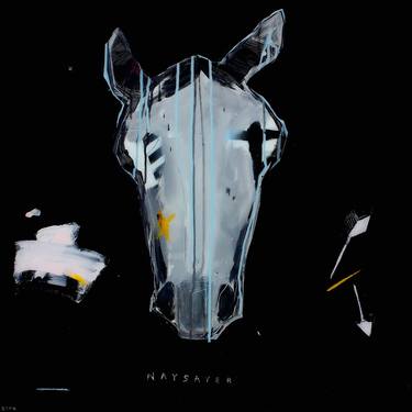 Original Abstract Horse Paintings by Gino Belassen
