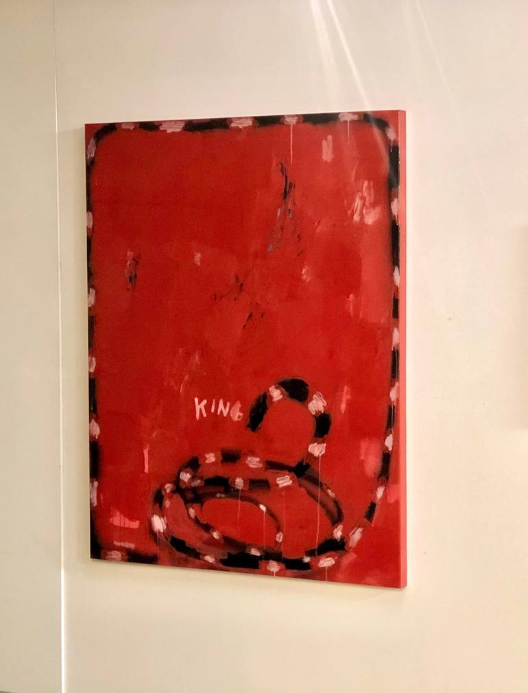 Original Abstract Animal Painting by Gino Belassen