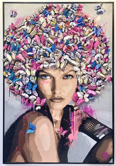 Original Pop Art Portrait Mixed Media by Diego Art