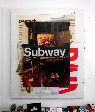 Original Dada Abstract Mixed Media by Joaquin Salim
