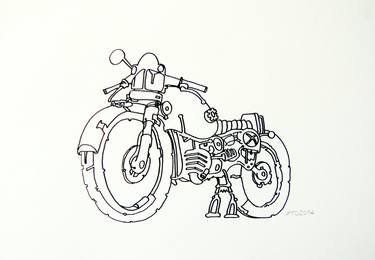 Original Motorcycle Drawings by Rodolpho Bertolini Junior