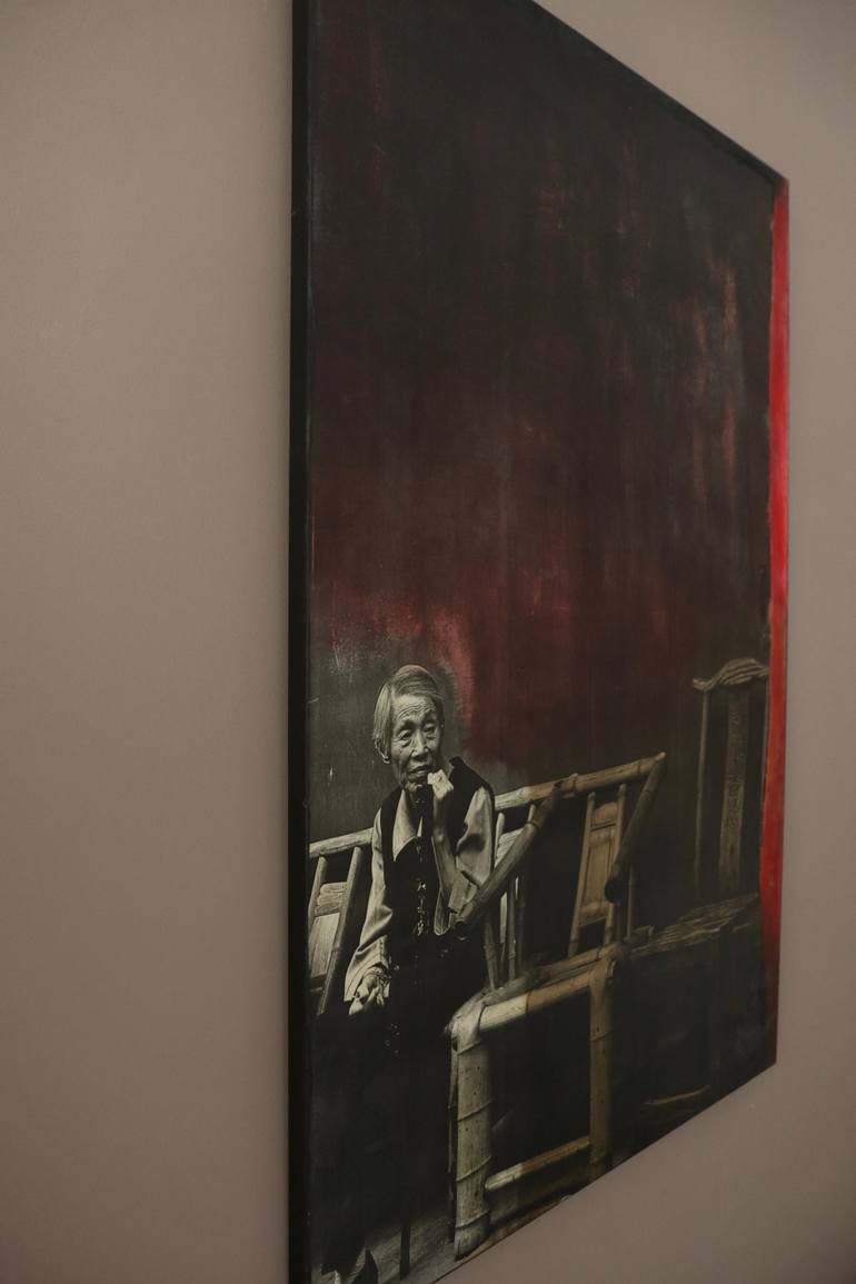 Original Contemporary People Mixed Media by Jacinthe Lamontagne-Lecomte