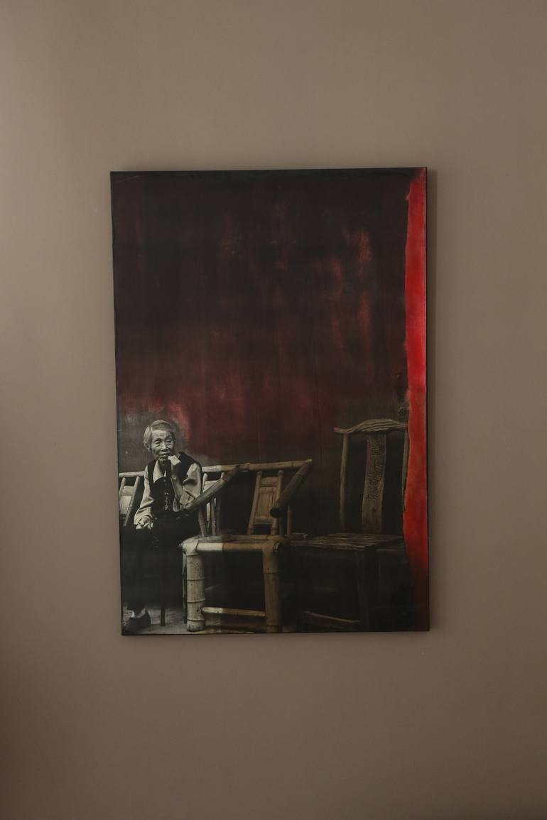 Original Contemporary People Mixed Media by Jacinthe Lamontagne-Lecomte