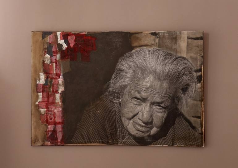 Original Portrait Mixed Media by Jacinthe Lamontagne-Lecomte