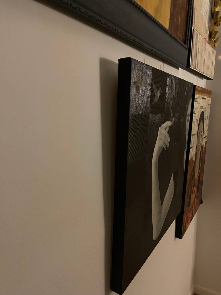 Original Contemporary People Mixed Media by Jacinthe Lamontagne-Lecomte