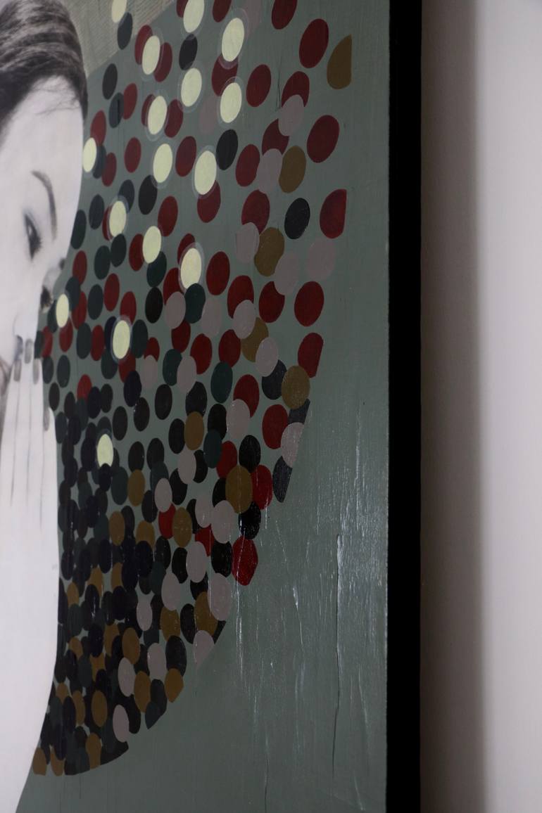 Original Contemporary People Mixed Media by Jacinthe Lamontagne-Lecomte